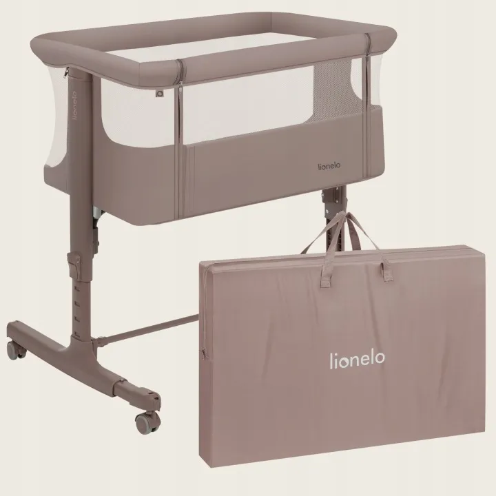 Ліжечко приставне Lionelo AURORA BEIGE TAUPE — Photo 3