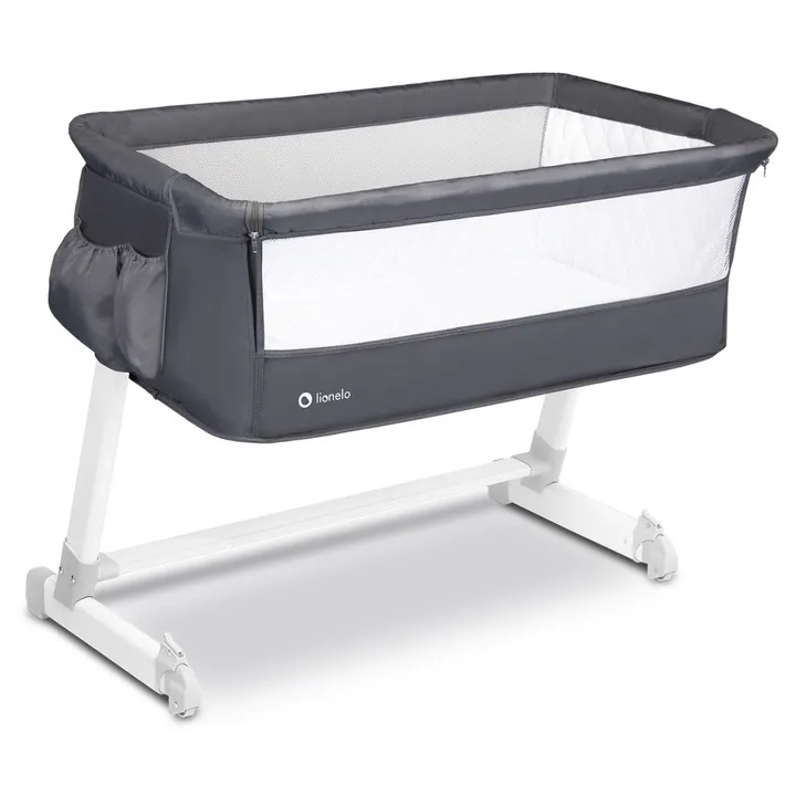 Ліжечко приставне Lionelo THEO DARK GREY — Photo 3