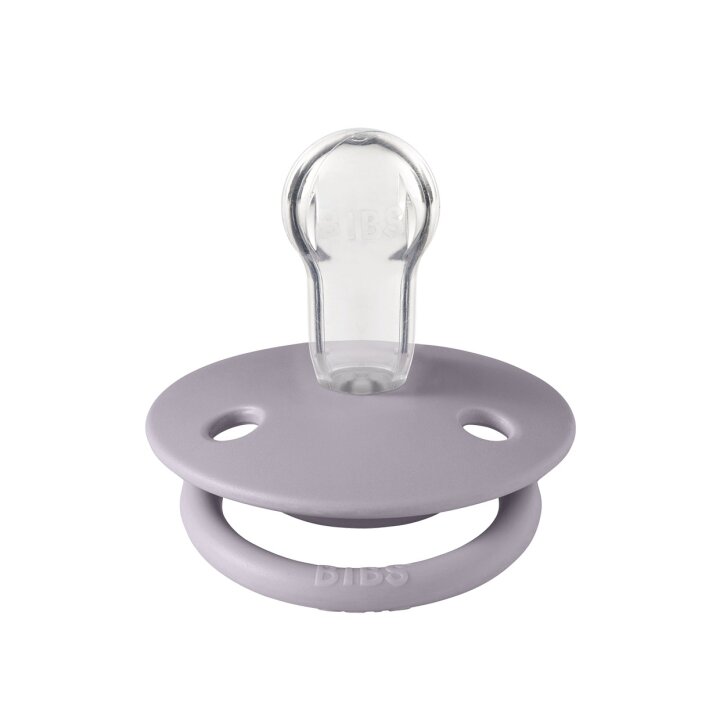 Соска пустушка BIBS De Lux Silicone Round (кругла) – Fossil Grey 0-36 міс. — Photo 4