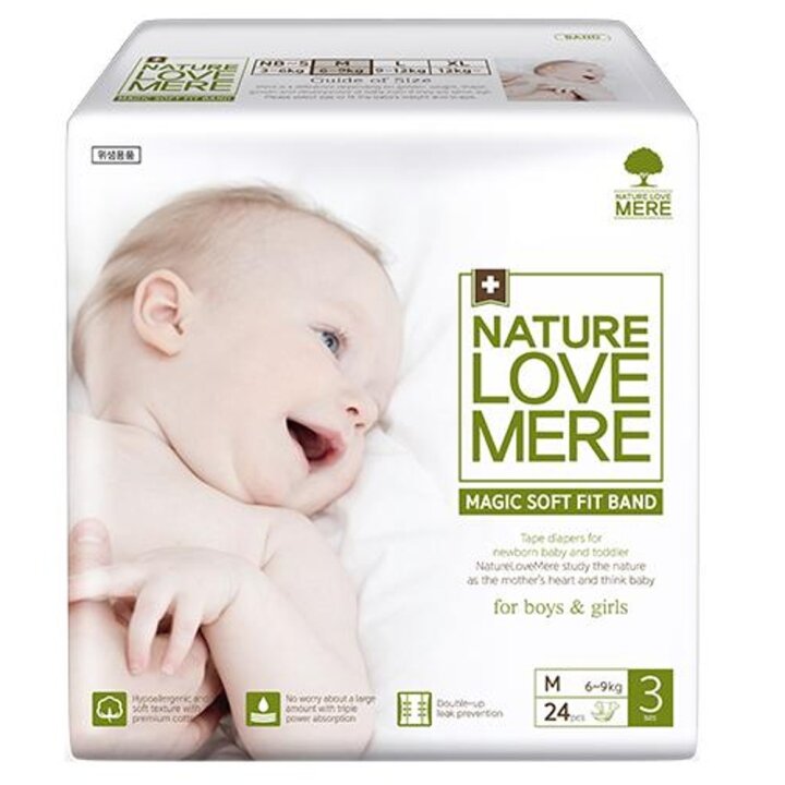 Підгузки NatureLoveMere Magic Soft Fit розмір M 24 шт