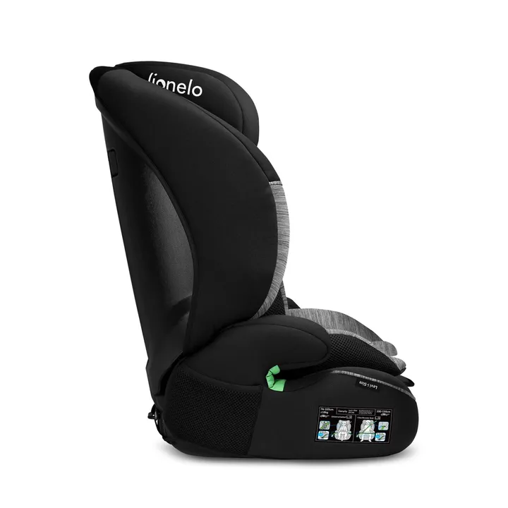Дитяче автокрісло Lionelo LEVI I-SIZE BLACK GREY — Photo 6