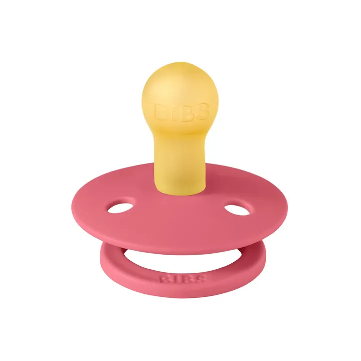 Пустушка Studio Colour Latex Round (кругла) Block – Coral / Baby Pink 0-6 міс. — Photo 7