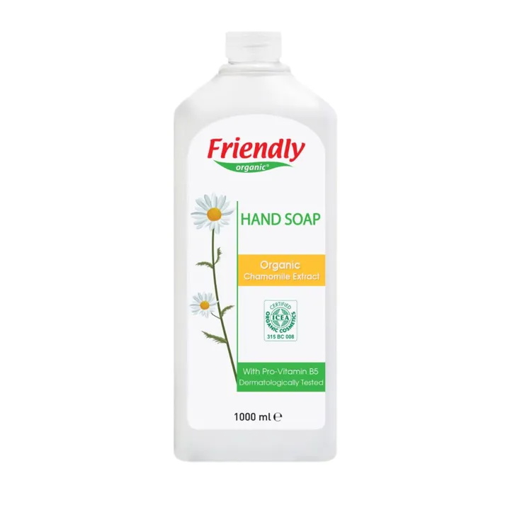 Органічне рідке мило для рук Friendly Organic з екстрактом ромашки 1000 мл — Photo 13