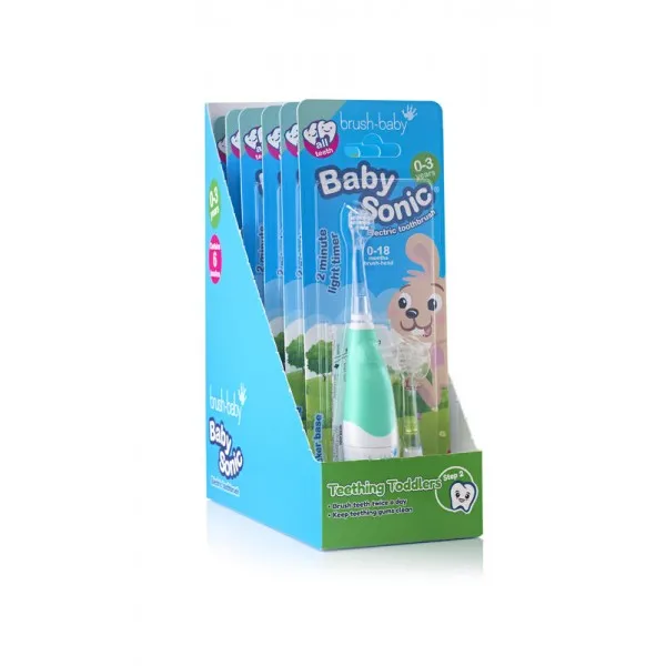 Електрична зубна щітка BabySonic (від 0 до 3 років) - Teal, (Brush-baby) — Photo 8