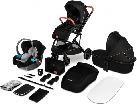 Універсальна коляска 3 в 1 Lionelo RIYA BLACK ONYX — Photo 6