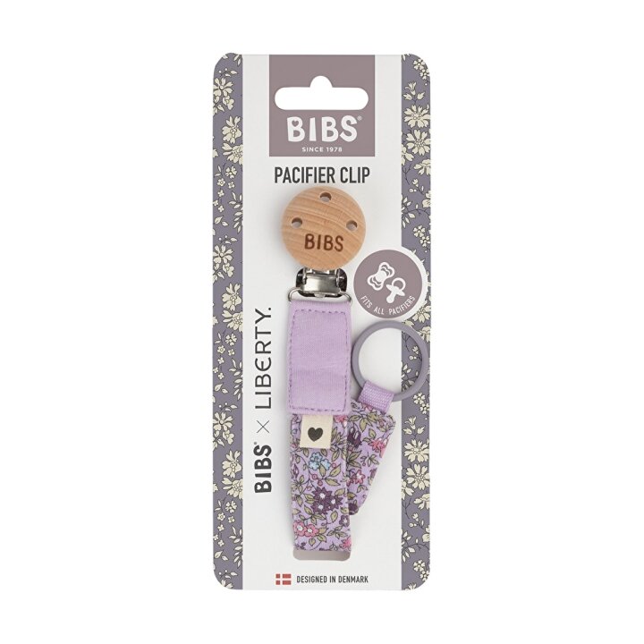 Тримач для пустушки BIBS x Liberty Pacifier Clip – Chamomile Lawn Violet Sky — Photo 5