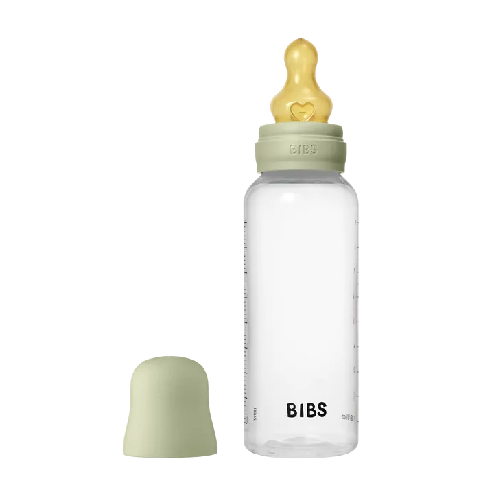 Дитяча пляшечка BIBS Baby Bottle Round Latex 270 мл Medium Flow (середній потік) Sage — Photo 6