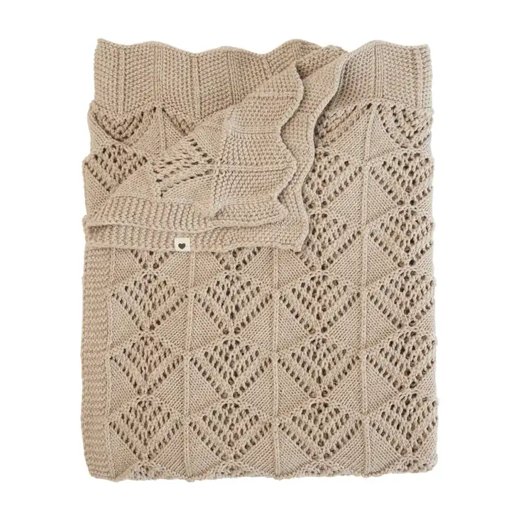 В'язана ковдра BIBS Knitted Blanket Wavy Ivory — Photo 5