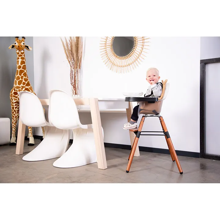 Стілець для годування Childhome Evolu 2 з бампером nut/frosted, арт. CHEVOCHFR — Photo 22