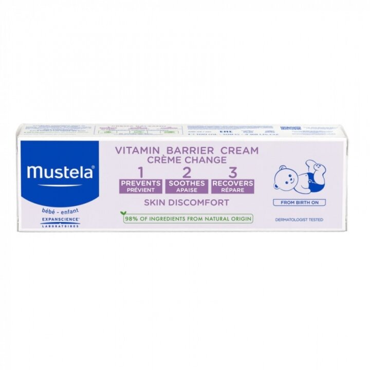 Вітамінізований захисний крем під підгузник 1 2 3 MUSTELA (Мустела) Vitamin Barrier Cream,  1 2 3 -50 мл — Photo 5