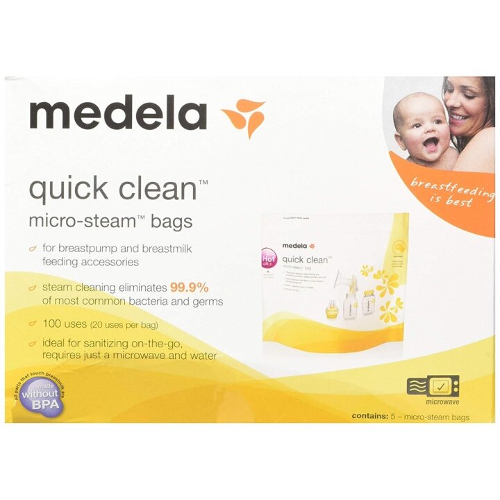 Пакети Medela Quick Clean Microwave Bags для парової стерилізації в мікрохвильовій печі (5 шт) — Photo 2