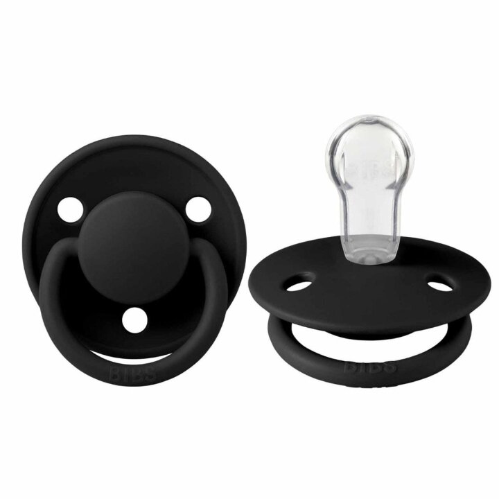 Соска пустушка BIBS De Lux Silicone Round (кругла) – Cloud/Black (2 в упаковці) 0-36 міс. — Photo 8