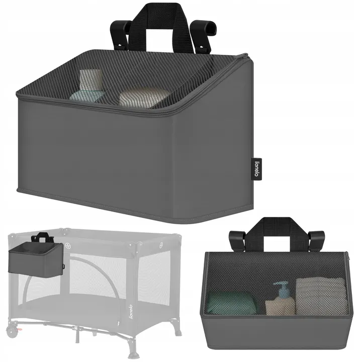 Органайзер для ліжечка Lionelo SIDEPOCKET MEDIUM GREY — Photo 5