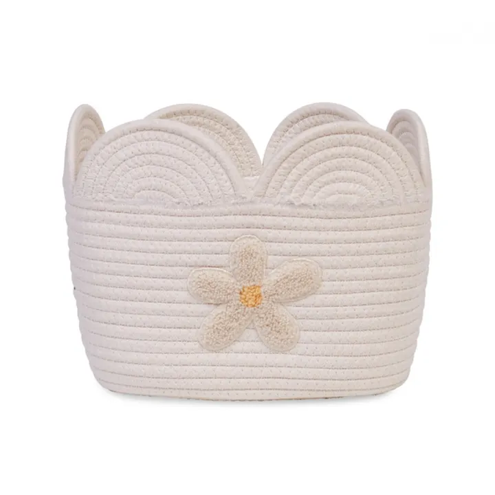 Корзина для іграшок Childhome Flower 30x20x15 см білий , арт. CCBAFL20 — Photo 8