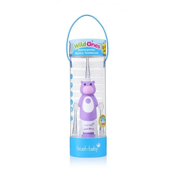 Електрична зубна щітка Sonic Toothbrush (0-10 років) - Бегемотик, (Brush-baby) — Photo 6