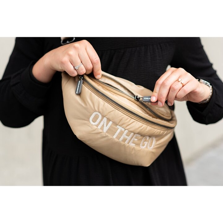 Сумка через плече Childhome Banana bag puffered beige — Photo 27