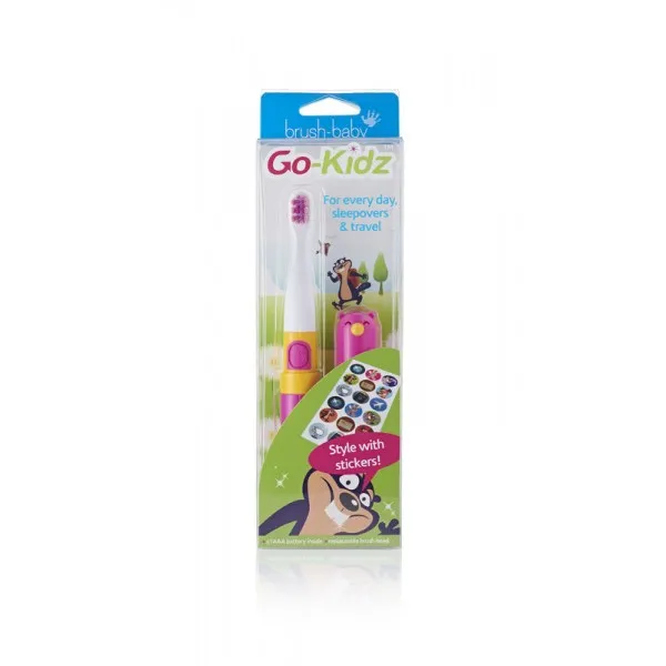 Електрична зубна щітка Go-Kidz Electric Travel Toothbrush - Pink, (Brush-baby) — Photo 4