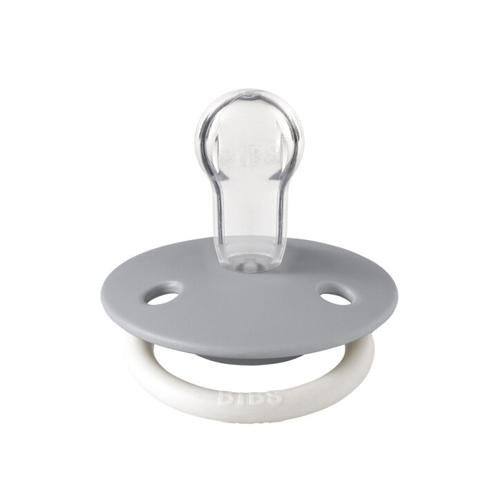 Соска пустушка BIBS De Lux Silicone Round (кругла) – Cloud GLOW (світиться в темряві) 0-36 міс. — Photo 2