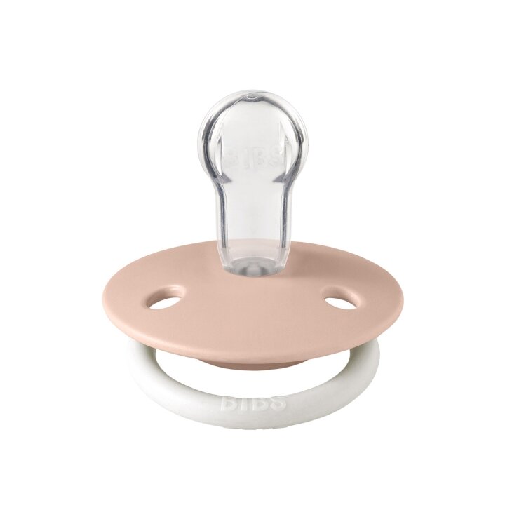 Соска пустушка BIBS De Lux Silicone Round (кругла) – Blush GLOW (світиться в темряві) 0-36 міс. — Photo 3