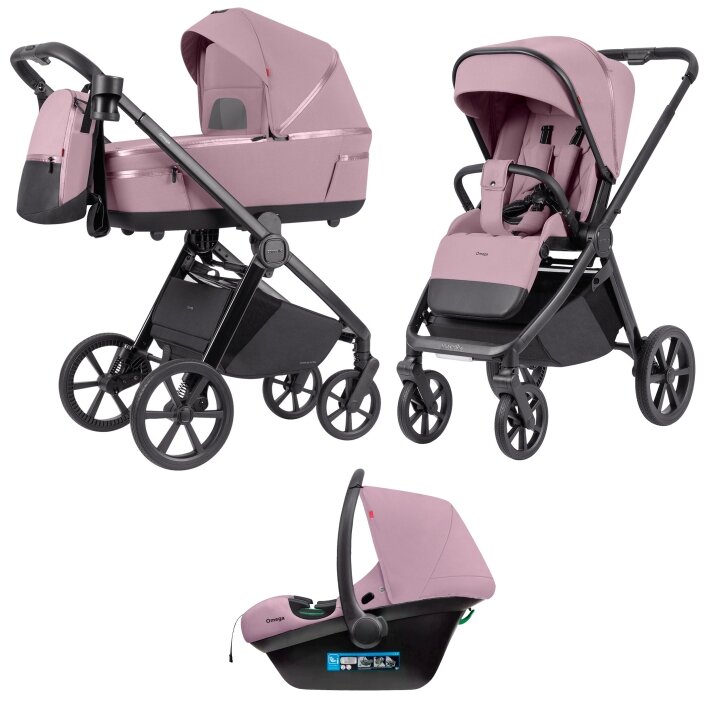 Коляска універсальна CARRELLO Omega CRL-6545 (3in1) Galaxy Pink /1/