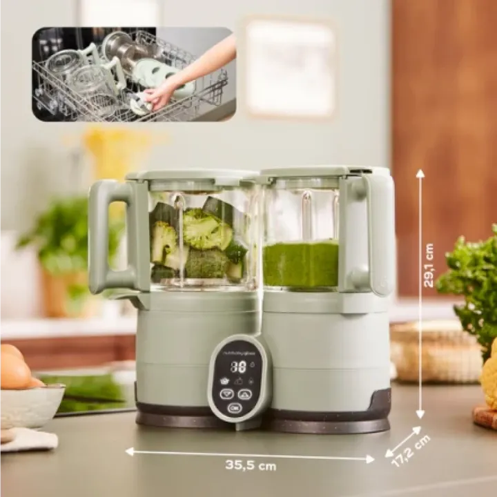 Блендер-пароварка Babymoov Nutribaby GLASS - селадон зелений — Photo 6