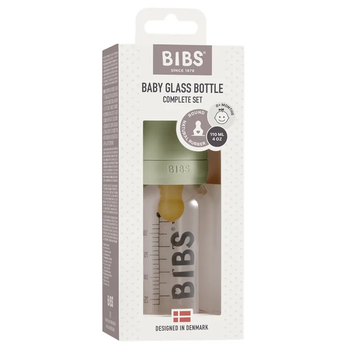 Дитяча пляшечка BIBS Baby Bottle Round Silicone 150 мл Slow Flow (повільний поток) Sage — Photo 5