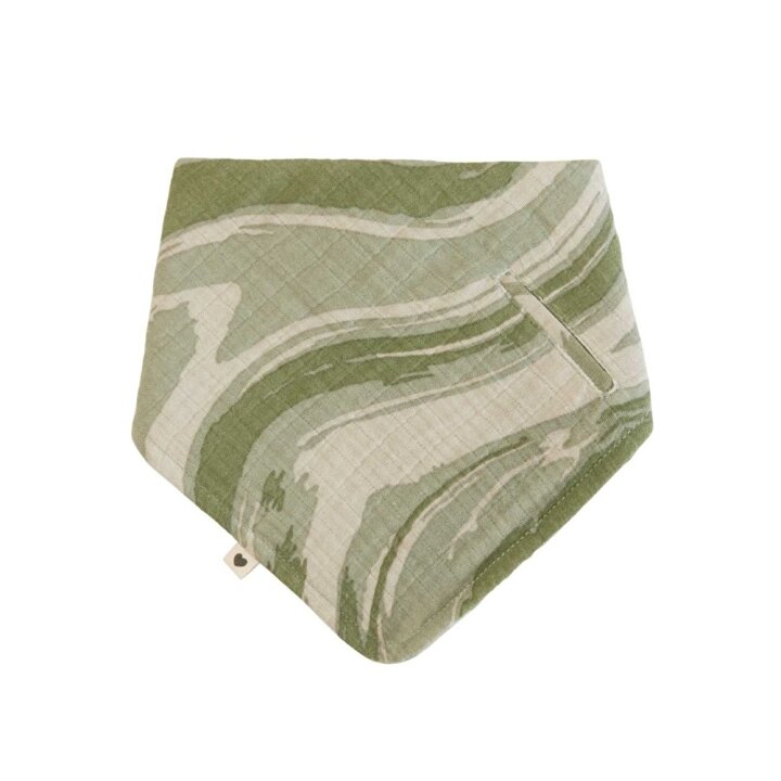 Мусліновий нагрудник BIBS Bandana Bib Tie Dye Camo Green — Photo 2