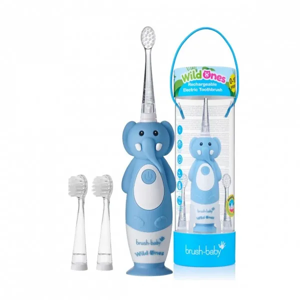Електрична зубна щітка Sonic Toothbrush (0-10 років) - Слоник, (Brush-baby) — Photo 5