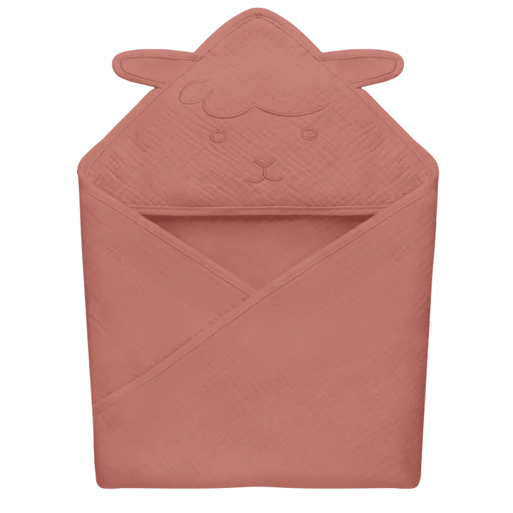 Рушник Lionelo MUSLIN HOODED TOWEL RED CORAL — Photo 3