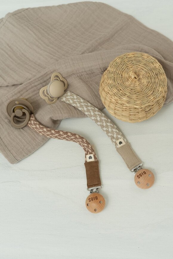 Тримач для пустушки BIBS Pacifier Clip Braided Pale Butter — Photo 28