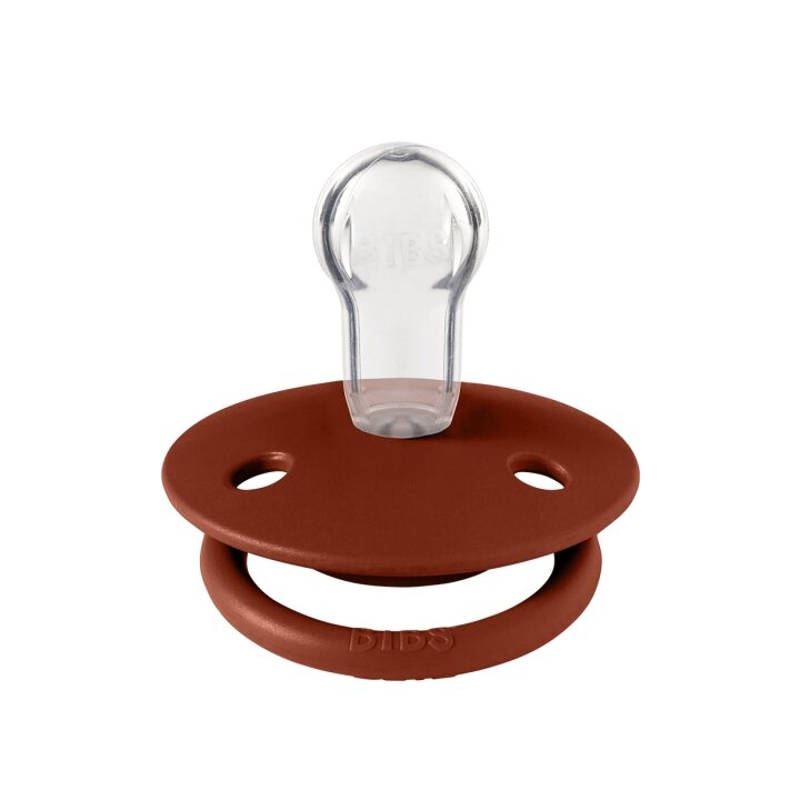 Соска пустушка BIBS De Lux Silicone Round (кругла) – Rust 0-36 міс. — Photo 3