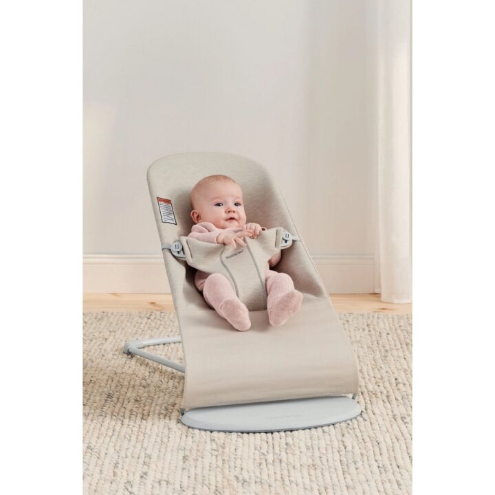 Шезлонг для немовлят BabyBjorn Bouncer BLISS 3D Jersey Light Beige — Photo 9