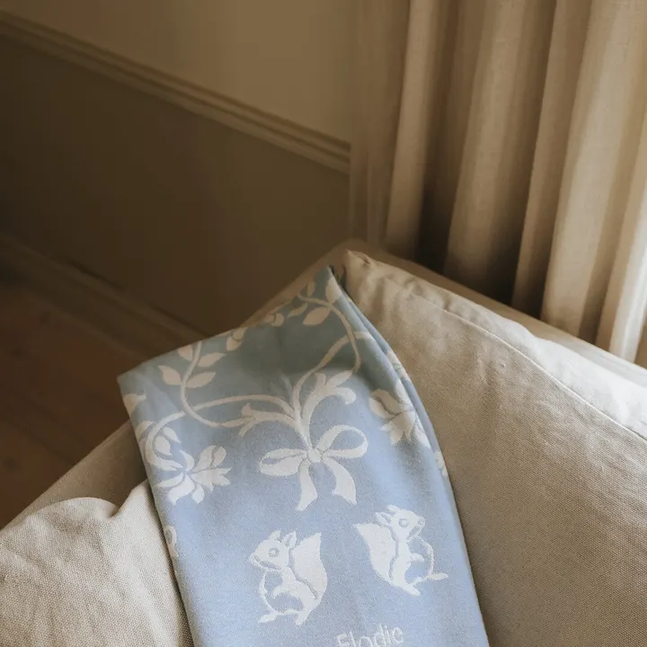 Плед Elodie Details Jacquard Blanket Blueberry Blue — Photo 11