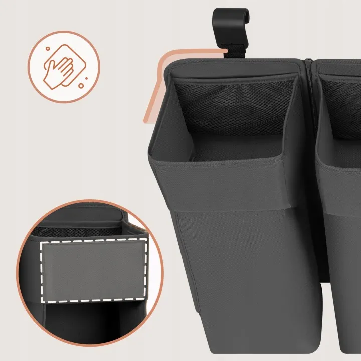 Органайзер для ліжечка Lionelo SIDEPOCKET LARGE GREY — Photo 9