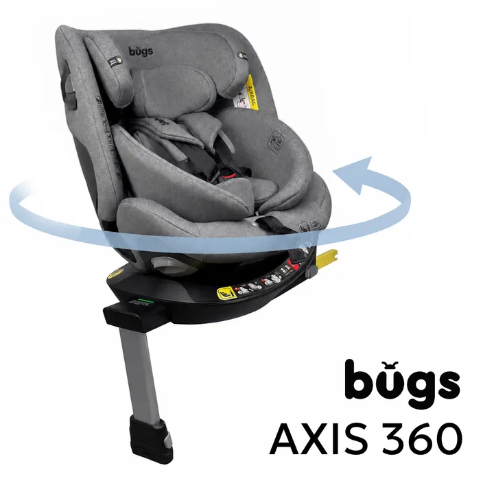 Автокрісло Bugs Axis 360 - Cloud Grey (група від 0 до 36 кг) — Photo 27