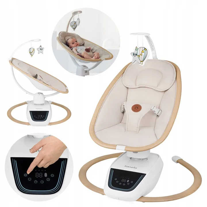 Крісло-гойдалка Lionelo OLIVIA BEIGE NATURAL — Photo 5