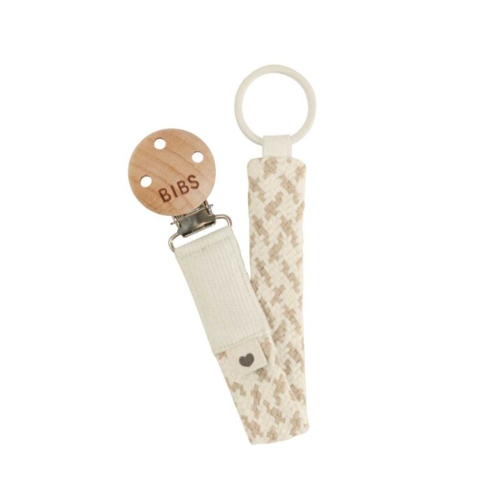 Тримач для пустушки BIBS Pacifier Clip Braided Ivory — Photo 22