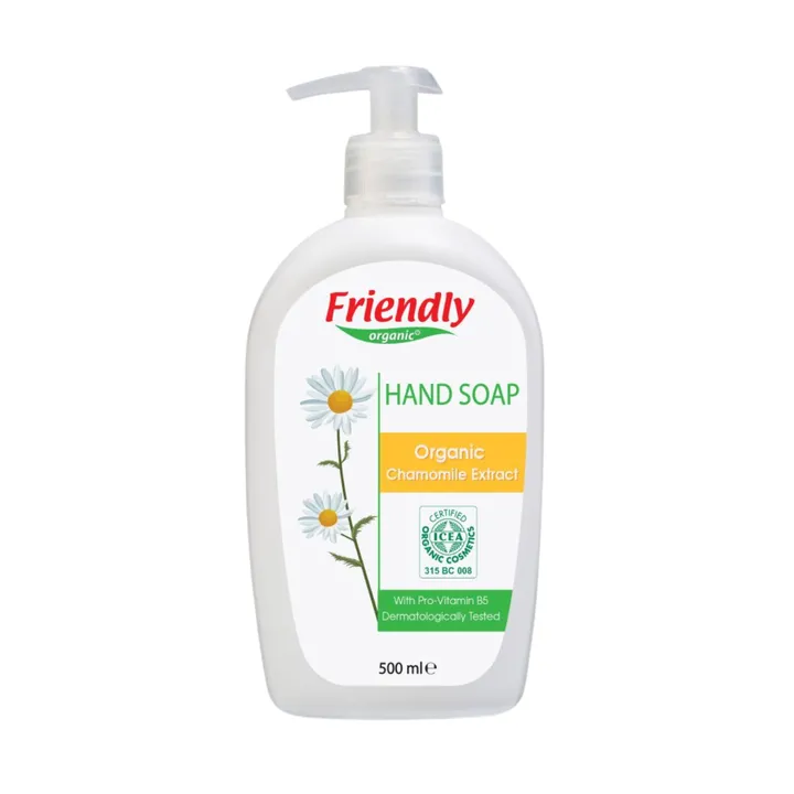 Органічне рідке мило для рук Friendly Organic з екстрактом ромашки 500 мл — Photo 13