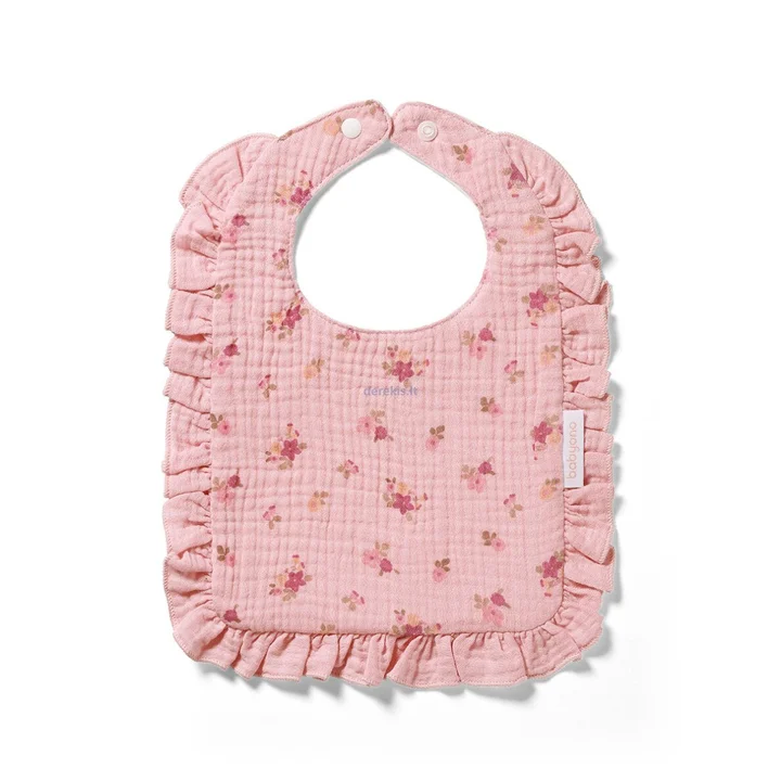 Нагрудник мусліновий рожевий (0м+) (30 х 20 см) /"Babyono" — Photo 5