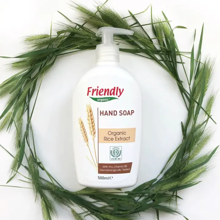 Органічне рідке мило для рук з екстрактом рису Friendly Organic 500 мл — Photo 13