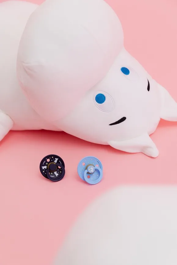 Пустушка BIBS x Moomins Colour Latex Round (кругла) Good Night Friends – Deep Space (6-18 міс) — Photo 11