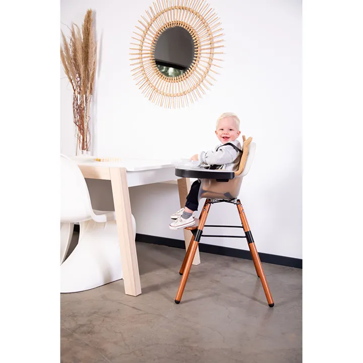 Стілець для годування Childhome Evolu 2 з бампером nut/frosted, арт. CHEVOCHFR — Photo 21