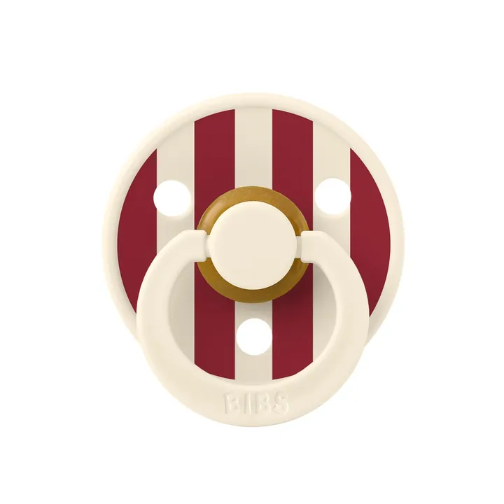 Пустушка Studio Colour Latex Round (кругла) Block – Ivory / Ruby 6-18 міс. — Photo 3