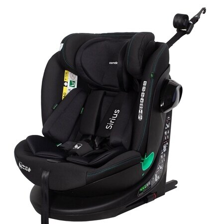 Автокрісло CARRELLO Sirius CRL-8808 Absolute Black i-Size 40-150см ISOFIX, поворот /1/