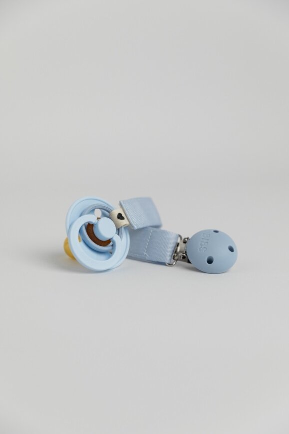 Тримач-стрічка для пустушки BIBS Pacifier Clip Ribbon Dusty Blue — Photo 15