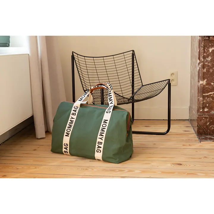 Сумка Childhome Mommy bag Signature canvas green, арт. CWMBBSCGR — Photo 20