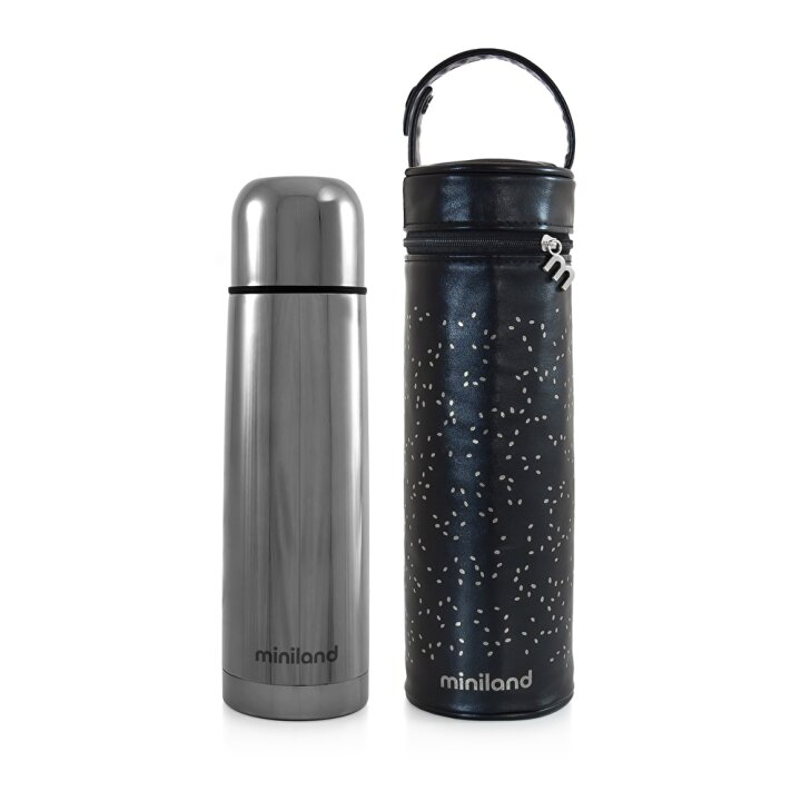 Термос питний 500 мл у комплекті з термосумкою DELUXE THERMOS SILVER — Photo 6