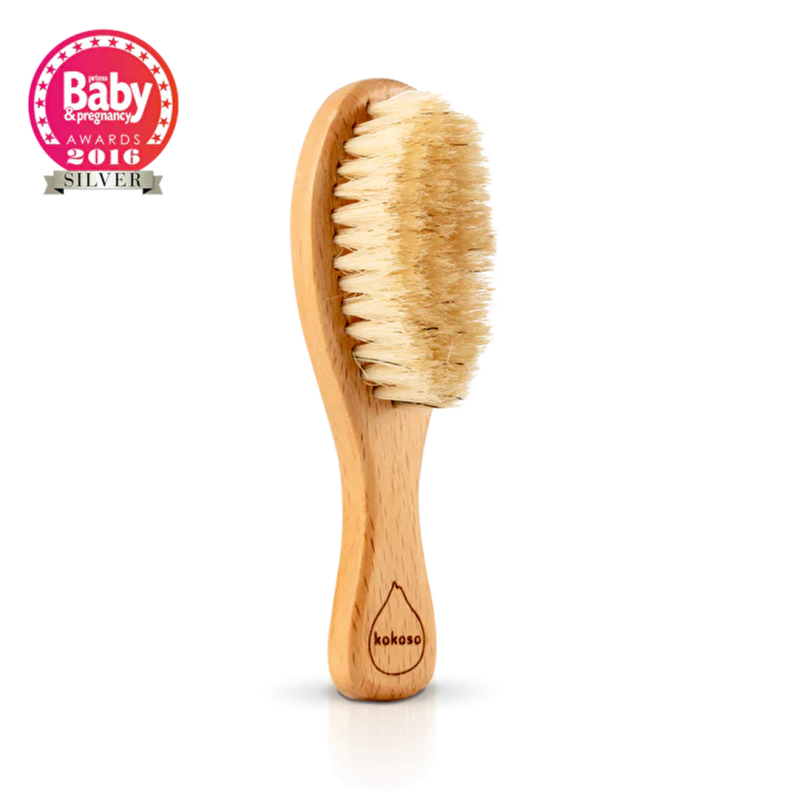 Дерев&#039;яна щітка для волосся із натуральної щетини Kokoso Baby Natural Baby Hairbrush — Photo 3