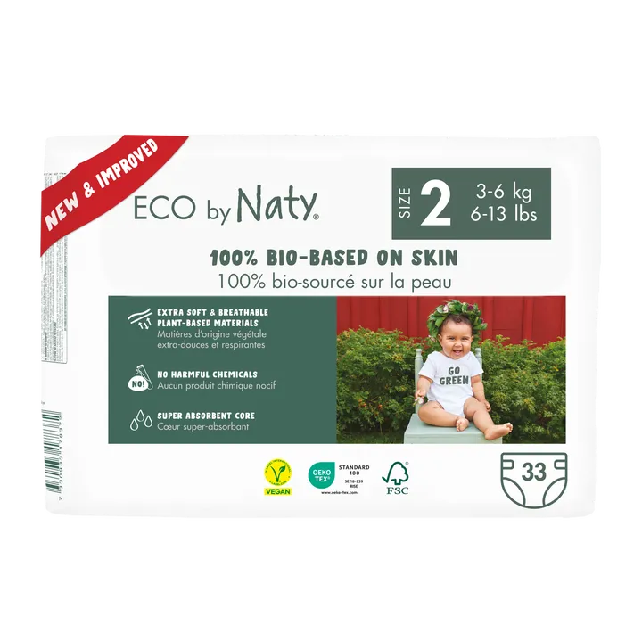 Органічні підгузники Eco by Naty Розмір 2 (від 3 до 6 кг) 33 шт — Photo 10