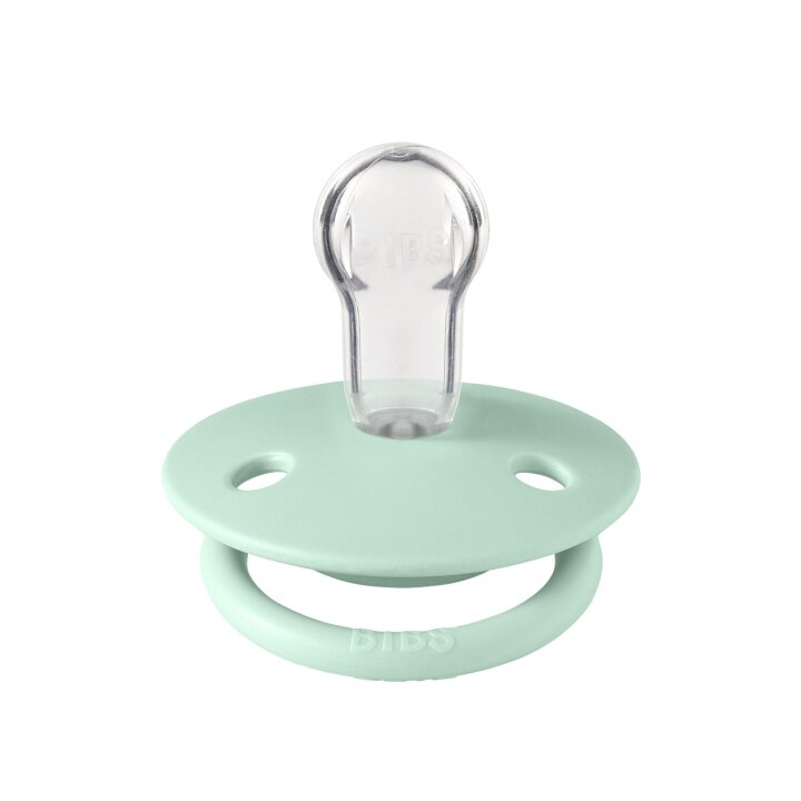 Соска пустушка BIBS De Lux Silicone Round (кругла) – Nordic Mint 0-36 міс. — Photo 4